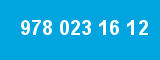 978 023 16 12 978 023 16 12